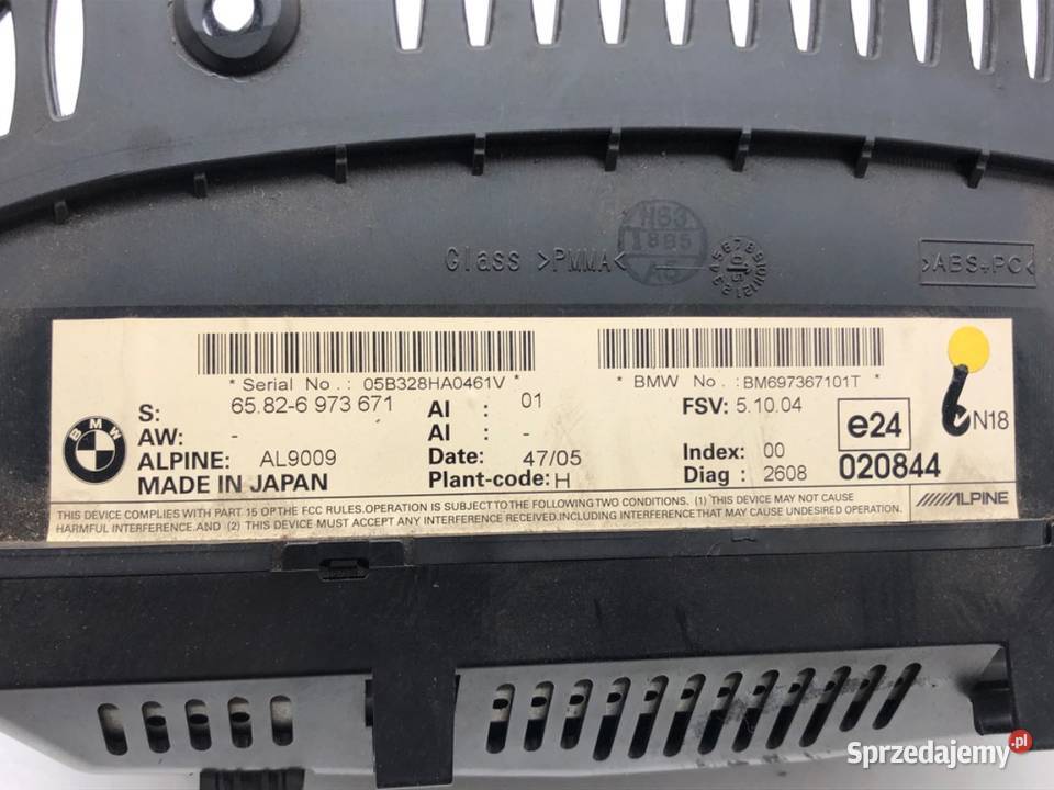 WYŚWIETLACZ BMW E91 6973671 0412 EKRAN MONITOR