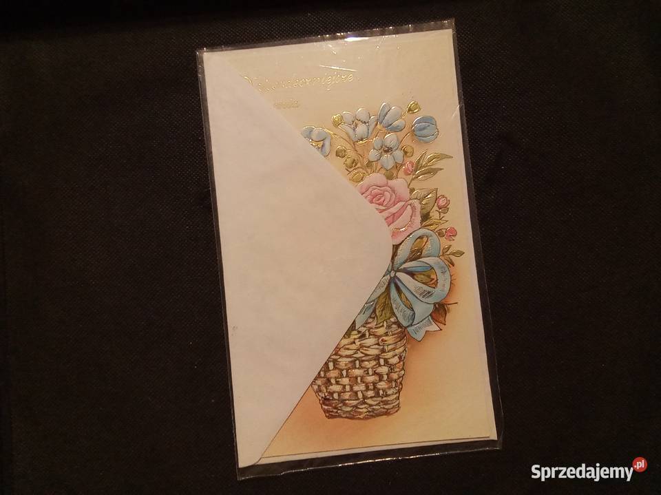 Kartka okolicznościowa z bukietem kwiatów kartka Warszawa