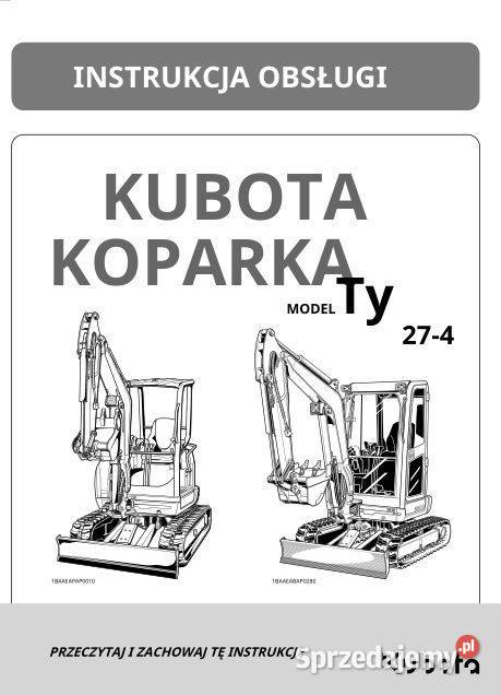 Kubota U274 instrukcja obsługi Kielce sprzedam
