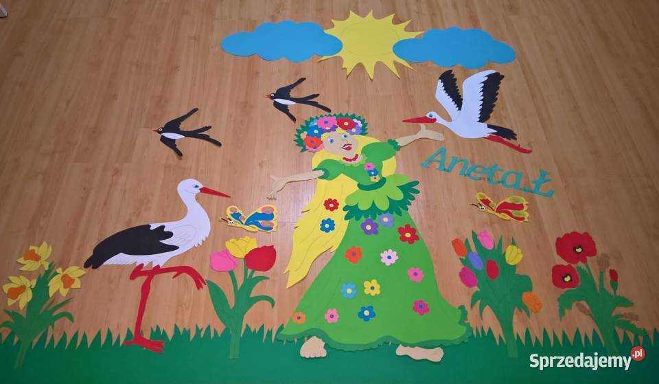 Dekoracje wiosenne wielkoformatowe z brystolu Pozostałe lubelskie Ryki