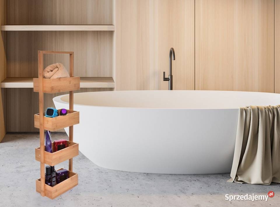 BAMBUSOWY REGAŁ z 4 głębokimi półkami GoEco wys mazowieckie Warszawa sprzedam