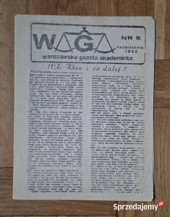 WAGA Warszawska gazeta akademicka Warszawa