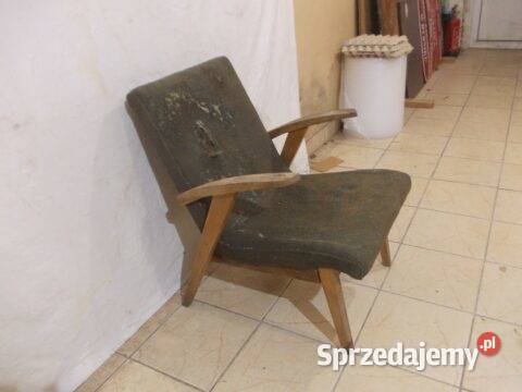Stary fotel PRL vintage pro Puchała lata 70 Fotele śląskie Bielsko-Biała