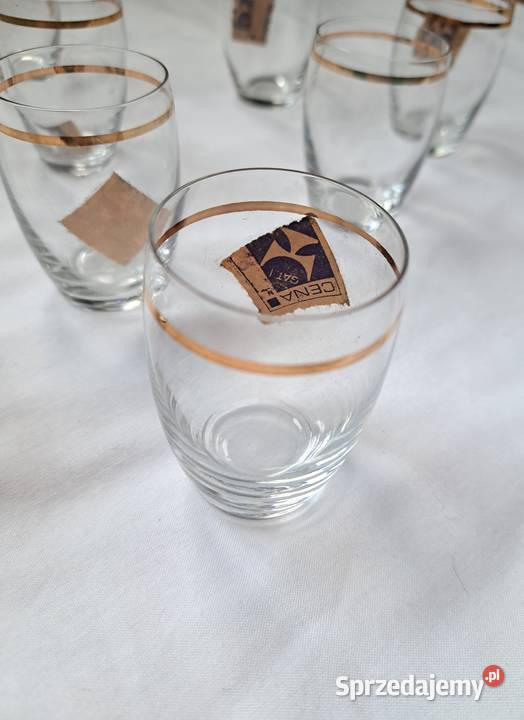 Kieliszki PRL małe 9 sztuk Brzesko