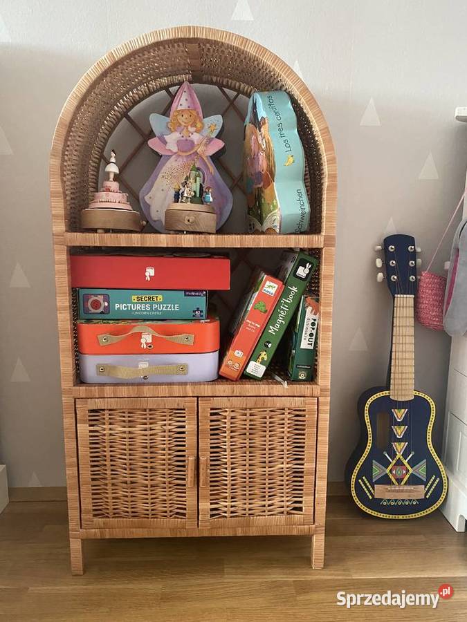 Wiklinowa Etażerka z łukiem Szafka na zabawki i podkarpackie