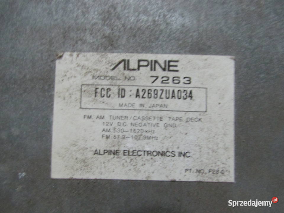 Radio ALPINE 7263 Nowy Tomyśl