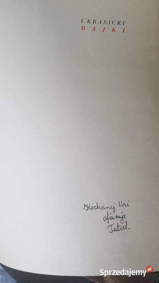 Ignacy Krasicki Bajki il JM Szancer wyd 1951 Dąbrowa Górnicza