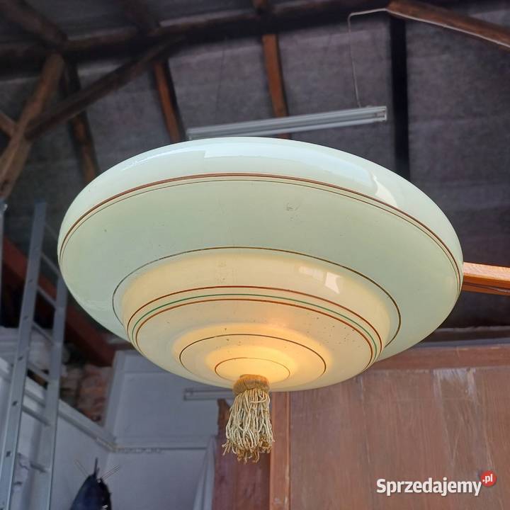 Lampa podłogowa ze stolikiem na kołkach ArtDeco wielkopolskie