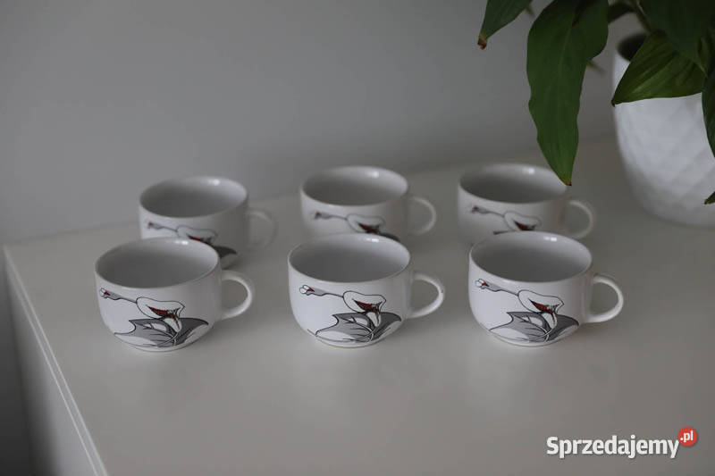 Filiżanki Tułowice stoneware 6 komplet Wyposażenie wnętrz Kielce sprzedam