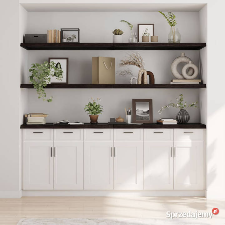 Półka ciemnobrązowa 200x60x24 wykończone drewno