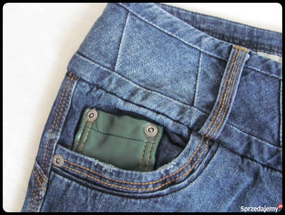 RAINBOW spodnie jeansowe z przetarciami 38 M Bez wzoru Spodnie Płock