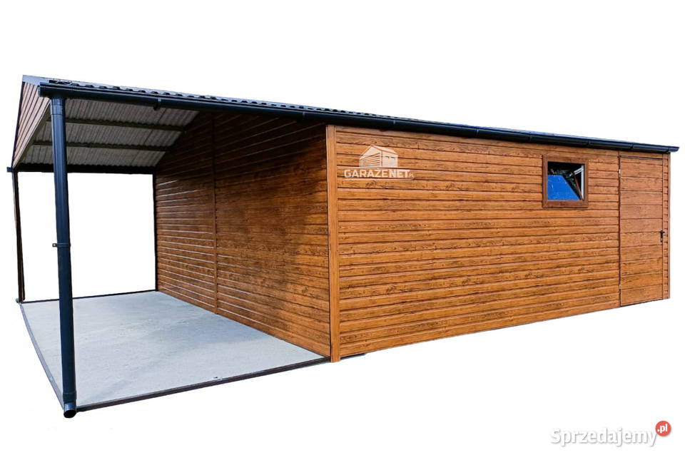 GARAŻ BLASZANY 6m x 6m DWUSPAD 2xBRAMA JASNY Łapanów sprzedam