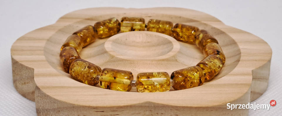 Bransoletka z bursztynu bursztyn bałtycki wałki