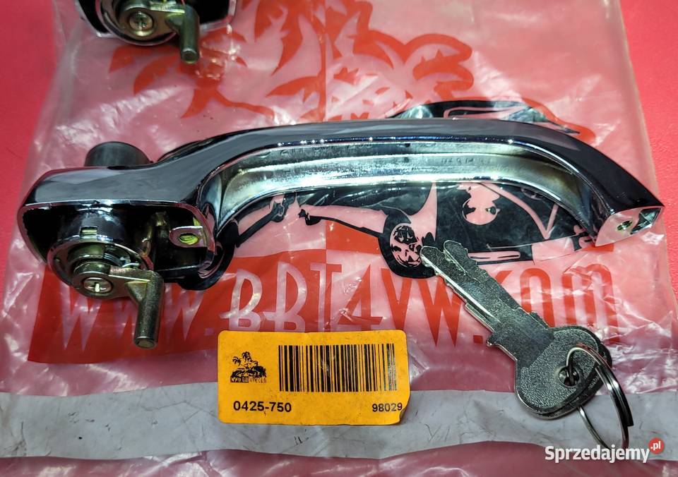 VW T1 T2 ogórek 6368 komplet klamek drzwi chrom Brzeszcze