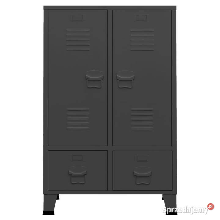vidaXL Szafa w stylu industrialnym antracytowa