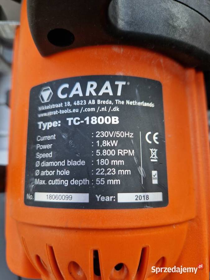 Tc carat 1800b przecinarka do płytek kafelek na Elektryczne Namysłów sprzedam