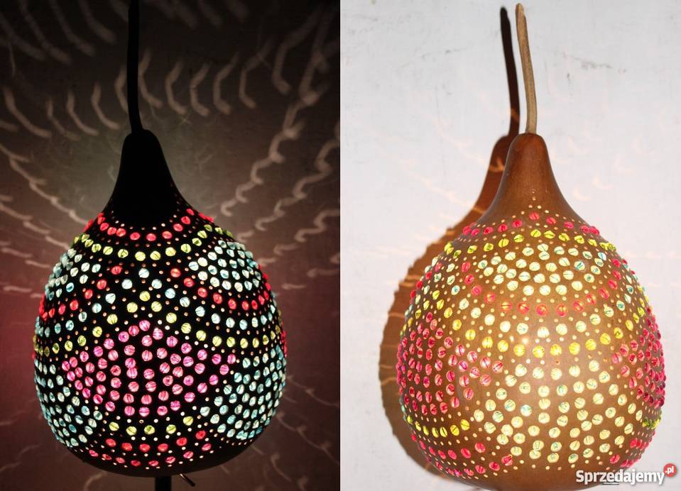 lampa z tykwy alla sphinx abazur nowość wielokolorowy Kleosin