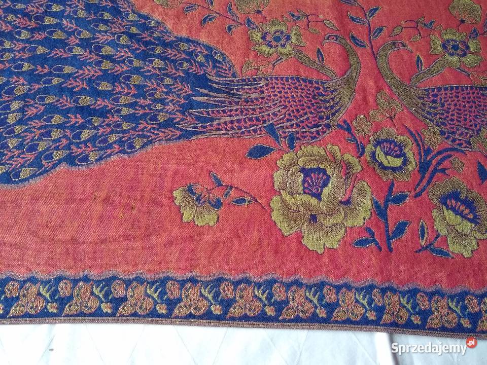 Szal192x68 w pawie złota nitka Dodatki Miłobądz sprzedam