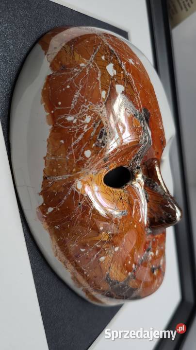 Maska Obraz maska ceramiczna oprawiona w ramę Sierakowice
