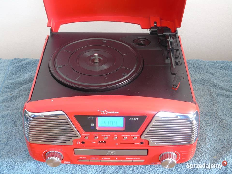 Gramofon z radiem USB SD mp3 AUX i głośniki Jasło sprzedam