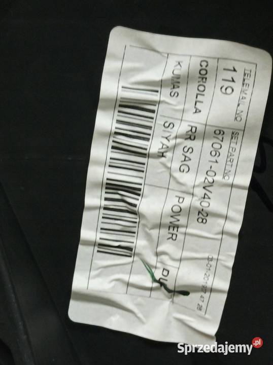 TAPICERKA BOCZEK PRAWY TYŁ SEDAN E16 E17 E18 sprzedam