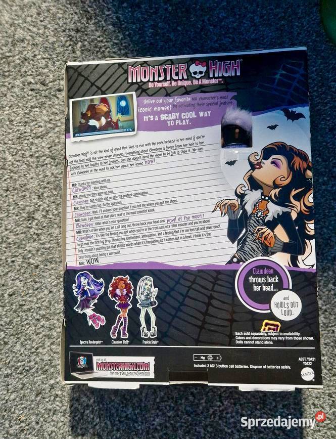 Lalka Monster High Clawdeen ghouls alive Kielce