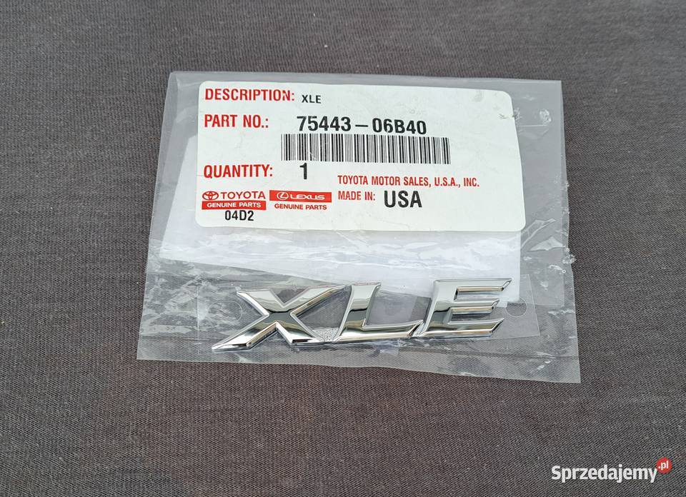 7544306B40 emblemat napis XLE klapy bagażnika Mielęcin