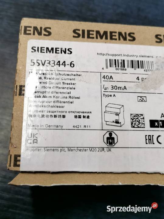 Wyłącznik różnicowoprądowy Siemens 5SV33446 1 Wrocław