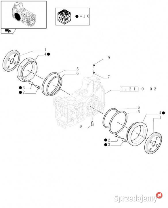Holland T6010 T6070 Tłok 87316486 Jastrzębniki
