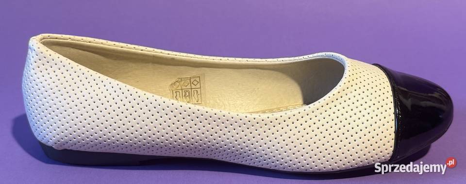 Beżowe baleriny połysk rozmiar 40 BAL9 Żyrardów sprzedam