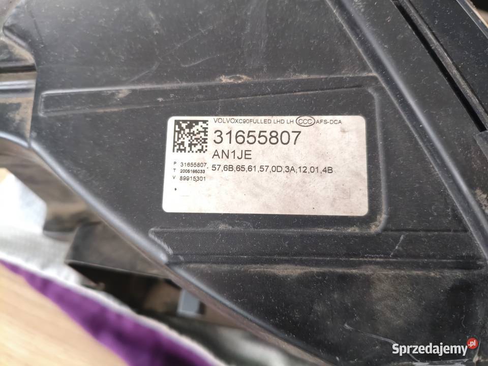 Lampa full led volvo XC90 II lewa 31655807 EU Kraków