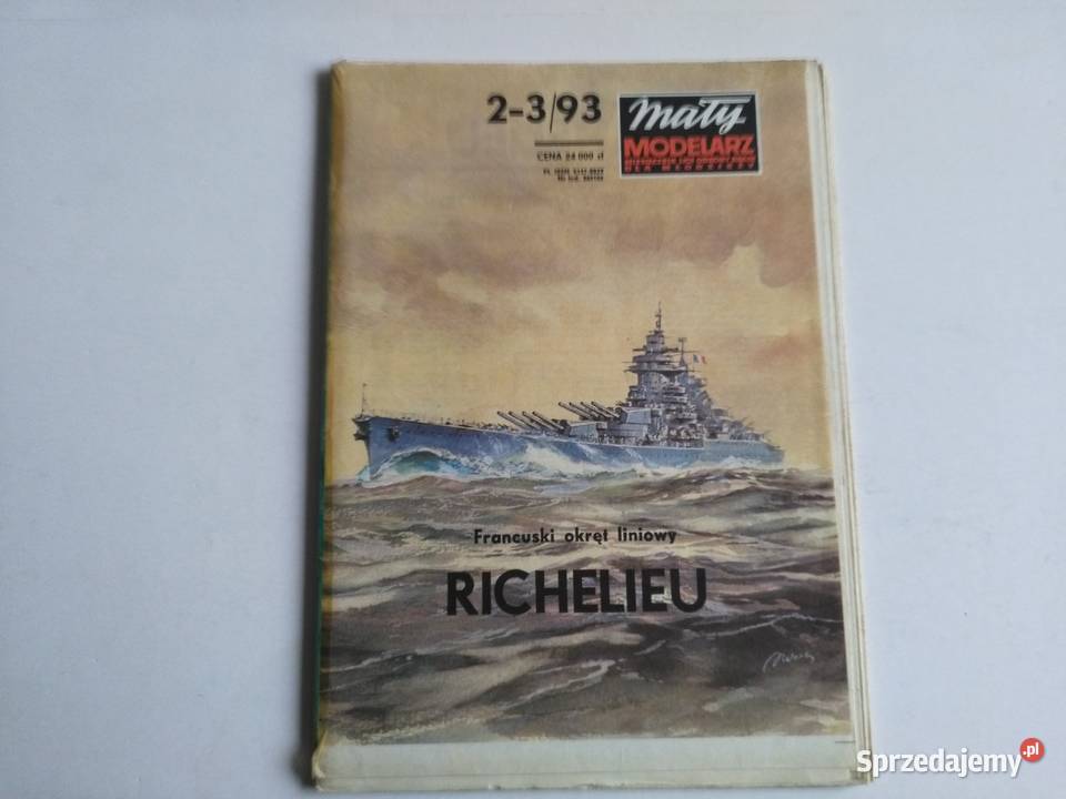 Mały Modelarz 231993 Francuski okręt liniowy Modelarstwo Dąbrowa Górnicza