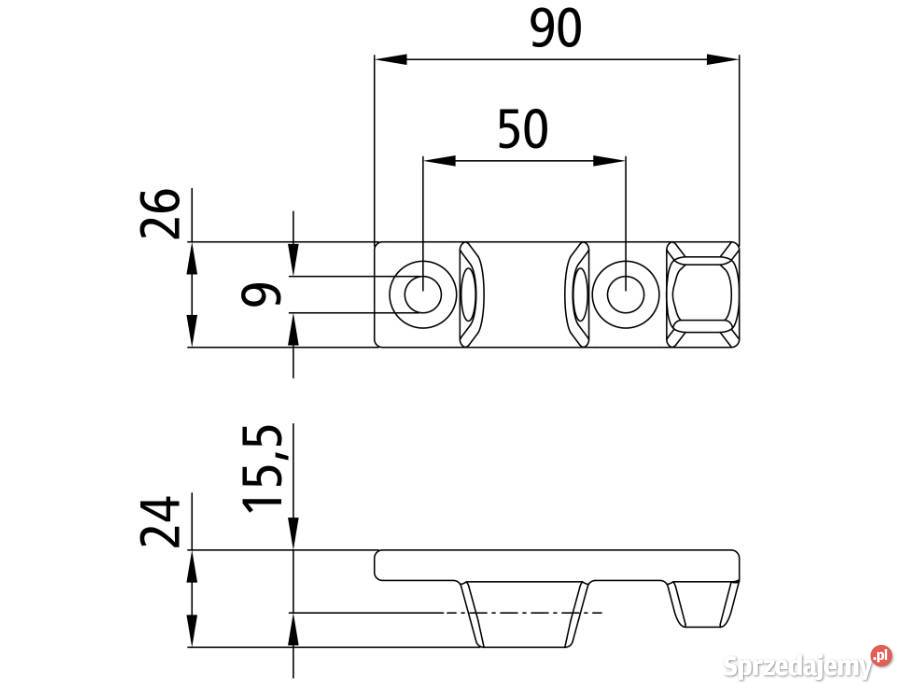 Zawias 90 mm gniazdo stal nierdzewna Przysieka Polska