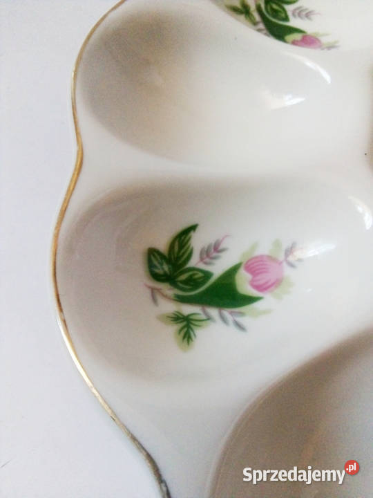 patera na jajka w róże ze złoceniami vintage Częstochowa