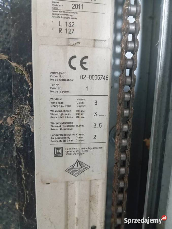 Brama garażowa panelowa używana Hormann