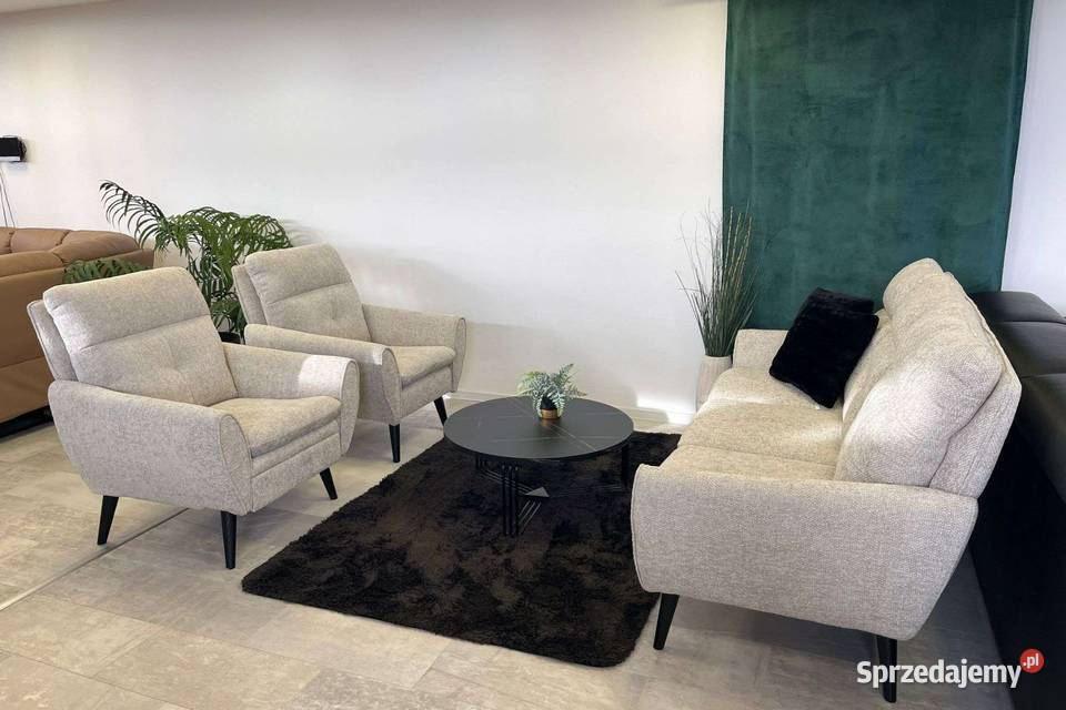 Komplet wypoczynkowy GOLDI 311 tkanina dostępny śląskie Piasek sprzedam