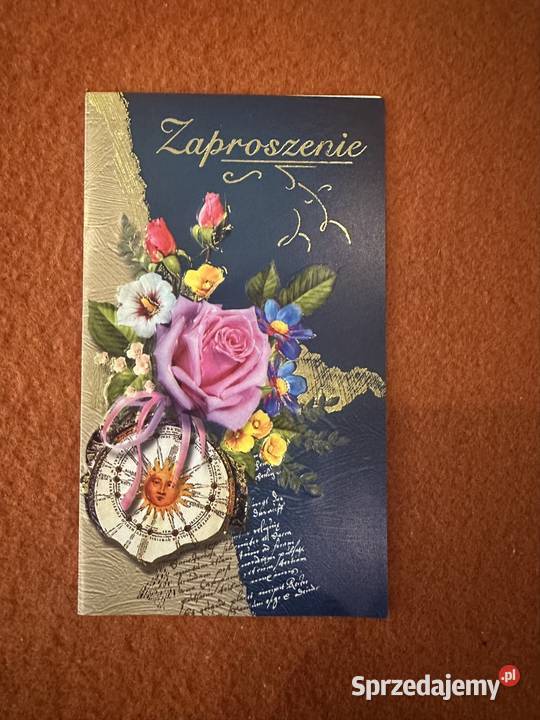 Zaproszenie karta z wzorem kwiatowym producent