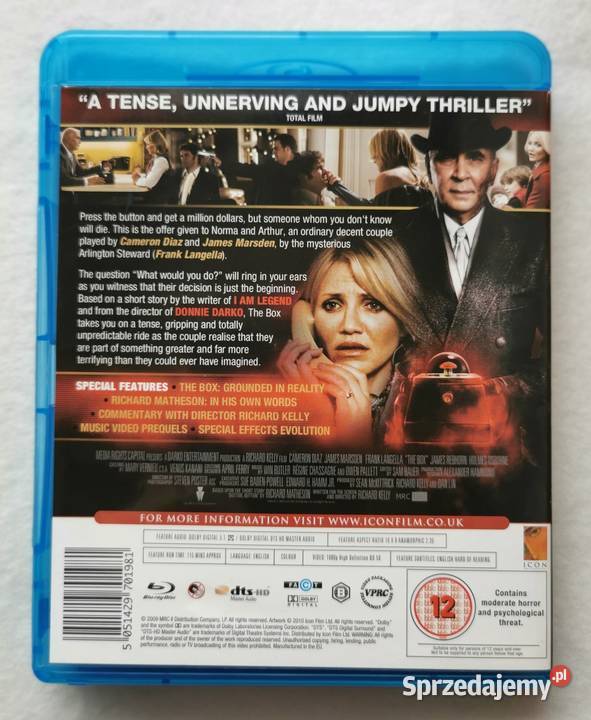 The Box Pułapka Bluray En 2009 Cameron Diaz sprzedam