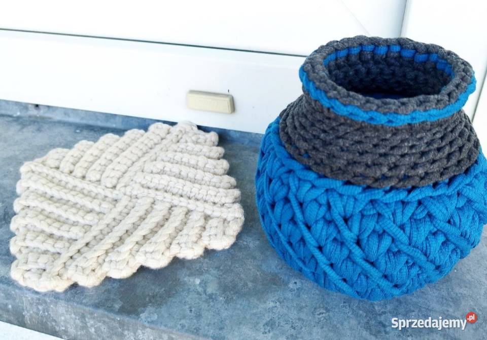 Wazon dekoracyjny crochet z dywanem ręcznie Pozostałe Piotrków Trybunalski