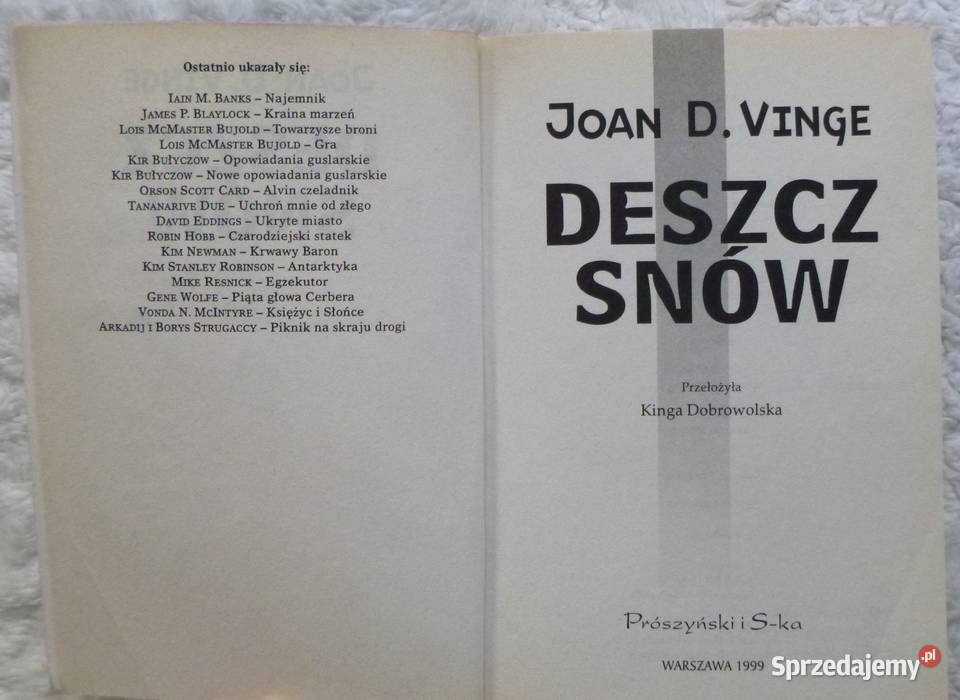 Deszcz snów Joan D Vinge Warszawa