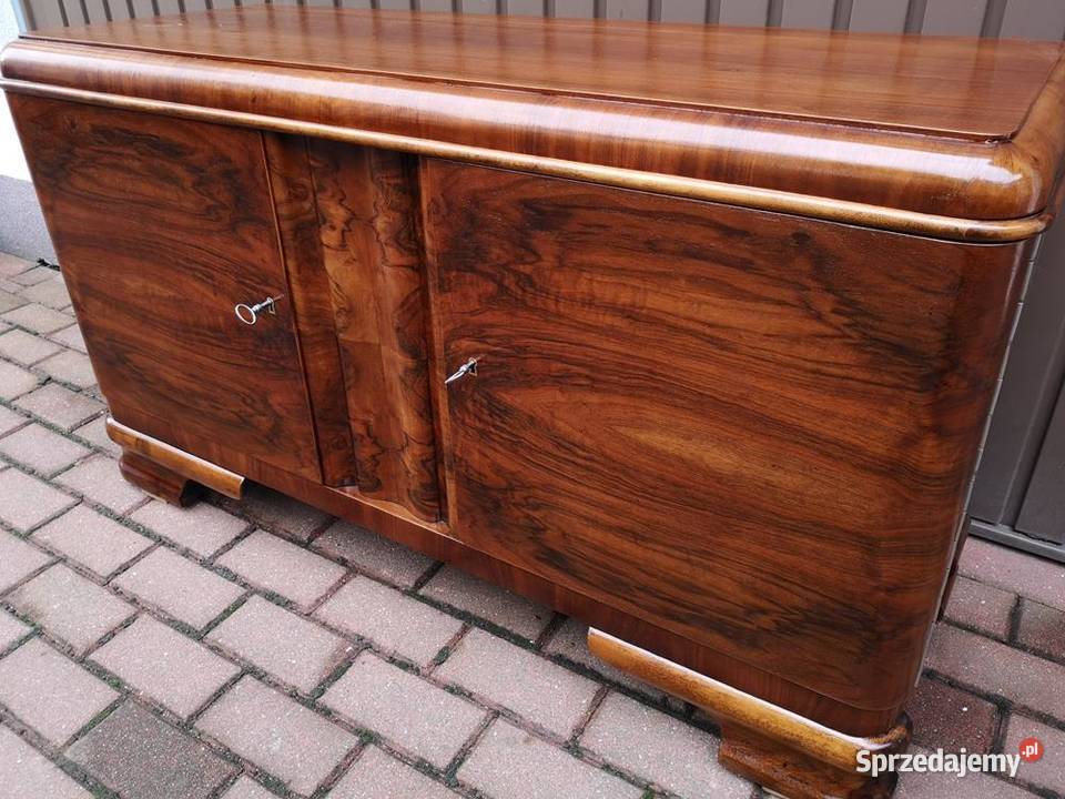 Komoda ARTDECO RTV Orzech Niska Stara Antyk Meble wielkopolskie Swarzędz sprzedam