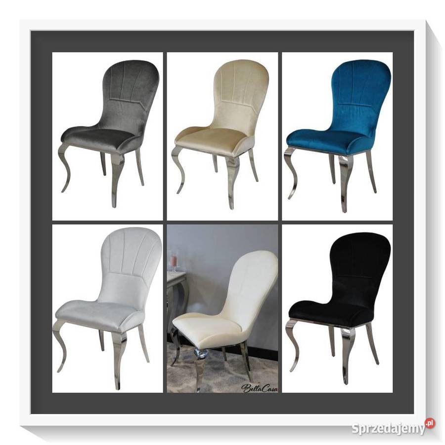 Krzesła glamour Tiffany Tapicerowane Do jadalni RÓŻNE KOLORY