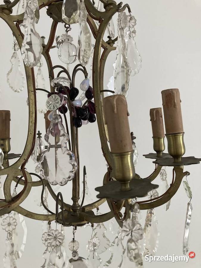 Kryształowomosiężny żyrandol Kraków