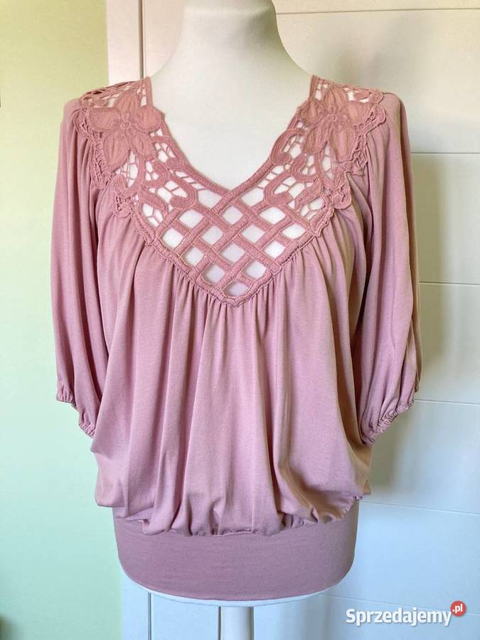 Śliczna bluzka Golden State USA pudrowy róż Nisko