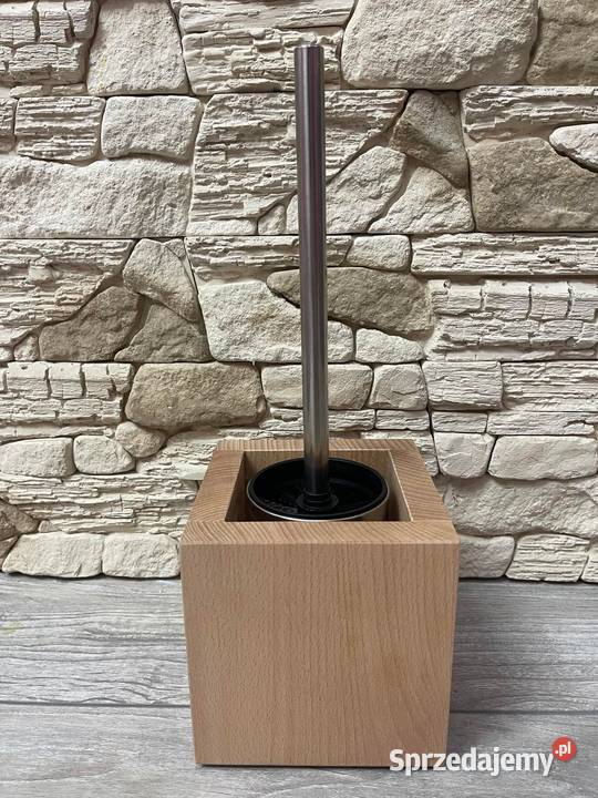 Szczotka do WC toaletowa drewniana buk pojemnik Dębica sprzedam