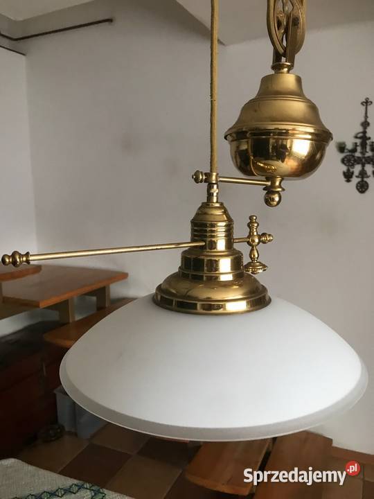 OKAZJA Wiszaca lampa mosiezna z przeciwwaga śląskie Tychy sprzedam