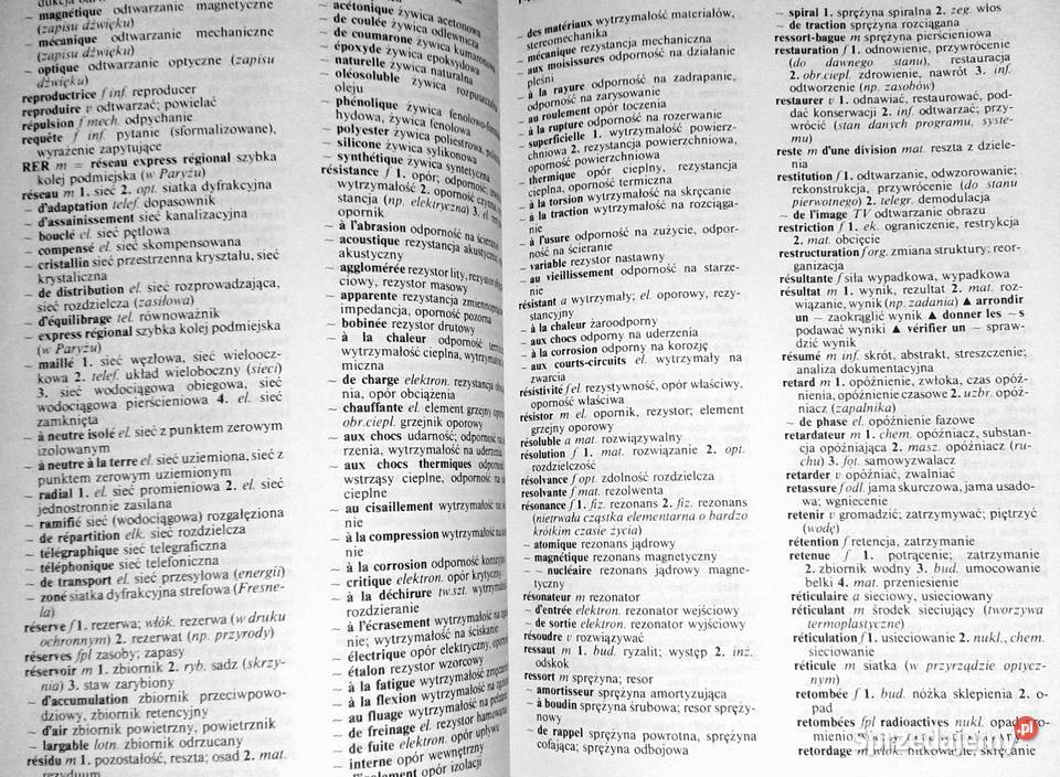 Mały słownik techniczny francuskopolski Chełm