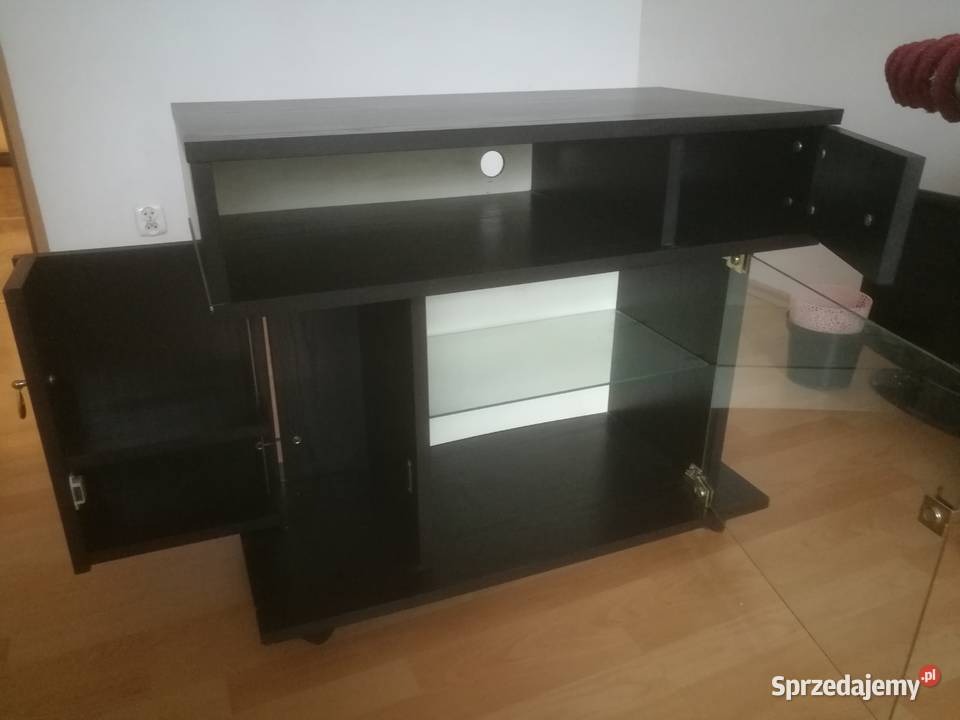 Stolik RTV czarny w stanie Warszawa
