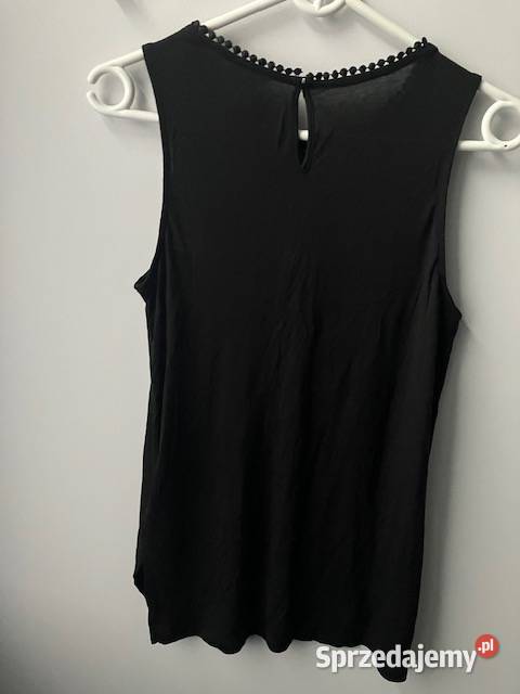 Czarna koszulka top koronka xs 34 hm Toruń