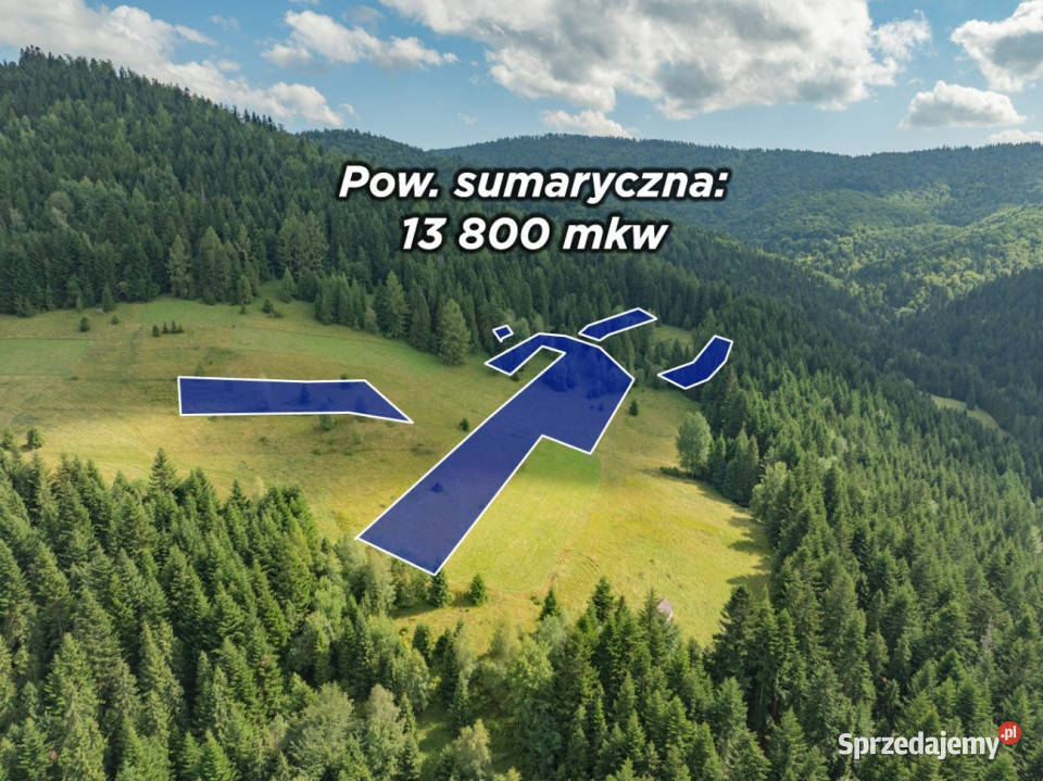 Działki Poręba Wielka ponad hektar małopolskie